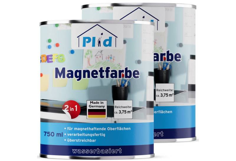 plid Magnetfarbe Premium Magnetfarbe Magnet Magnetlack Magnetwand, Schnelltrocknend, Magnetisch plid Magnetfarbe Premium Magnetfarbe Magnet Magnetlack Magnetwand, Schnelltrocknend, Magnetisch von plid