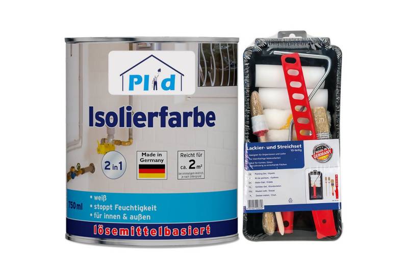 plid Nikotinsperre Premium Isolierfarbe LH Niktoinfarbe Feuchteblocker Nikotinsperre Set, Schnelltrocknend von plid