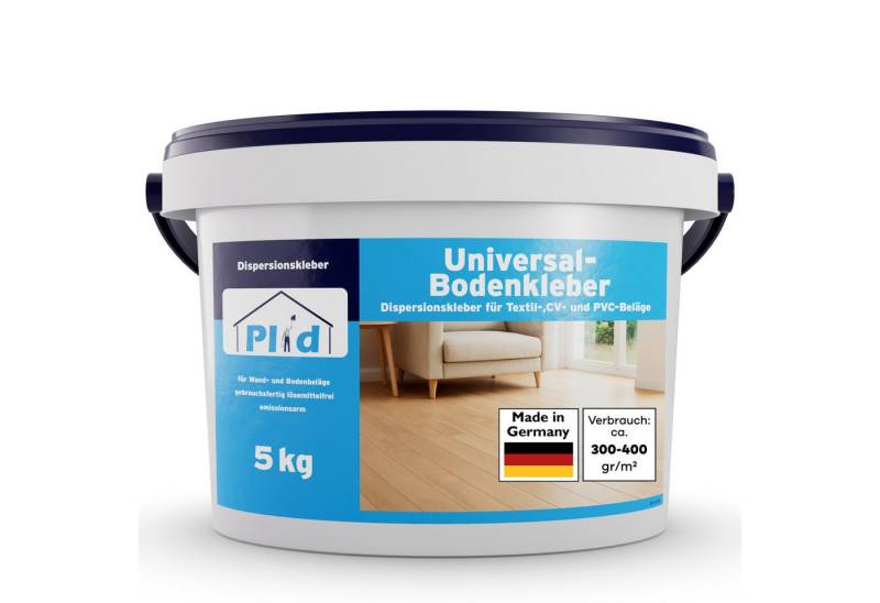plid Parkettkleber Bodenkleber Universalkleber für PVC Teppich Vinyl CV Kork Böden, Haftstark von plid