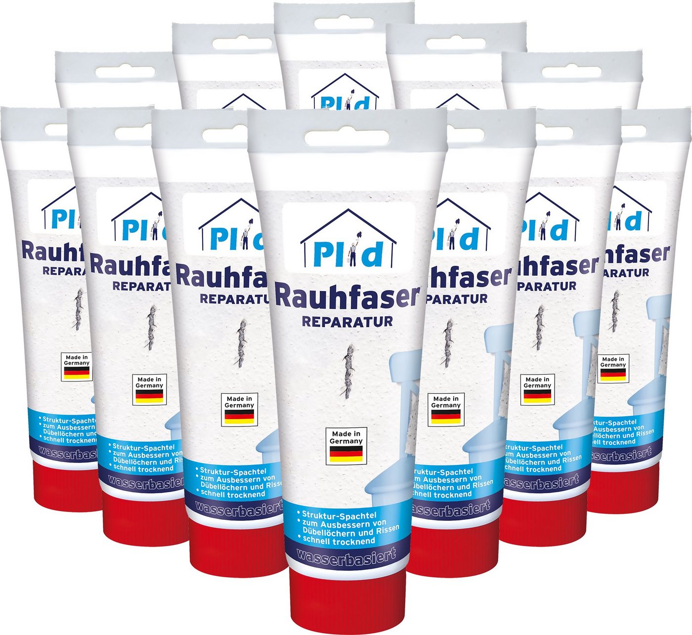 plid Spachtelmasse Rauhfaser Reparaturspachtel Struktur-Spachtel Spachtelmasse, abwischbar von plid