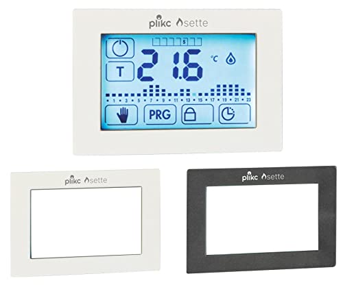 Chronothermostat Touch Screen Wochentermostat für Unterputzmontage mit Batterien - Plikc Sieben - PLK267608 von plikc