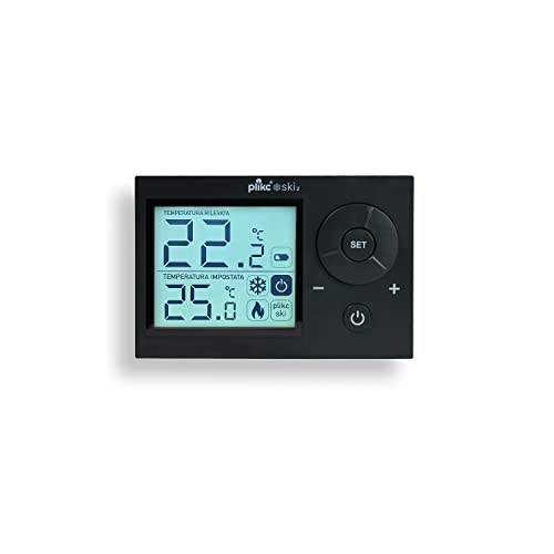 Plikc Ski 2 – Digitales Raumthermostat (schwarz) von plikc