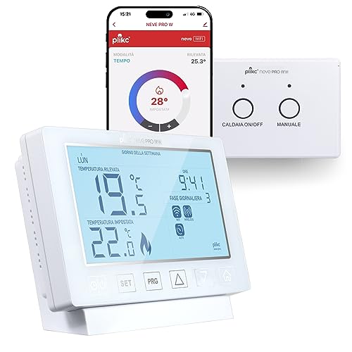 Digitales WiFi Dualband Chronothermostat kompatibel mit Alexa - (Neve PRO RFW) von plikc