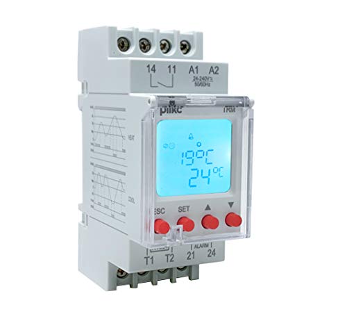 Modularer digitaler Temperaturregler komplett mit Sonde Bereich von -20 bis +130 °C - Stromversorgung 24-240 V AC/DC plikc TRM von plikc