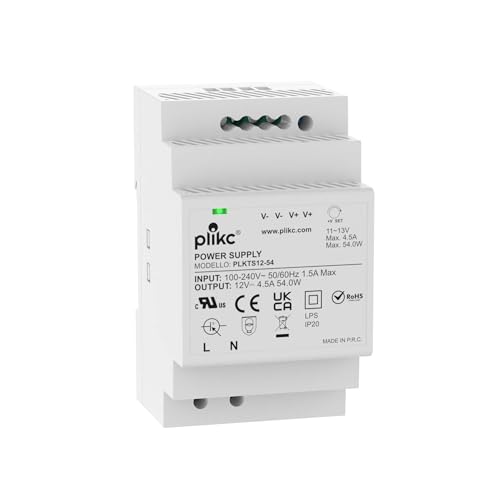 Plikc - Modulares Schaltnetzteil mit einstellbarer Spannung (12 V DC - 4,5 A - 54 W) von plikc
