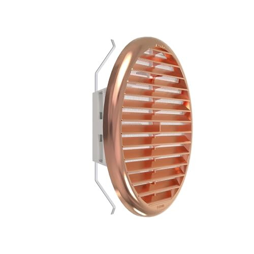 Plikc - Rundes Lüftungsgitter aus ABS mit Insektennetz - Made in Italy (Kupfer 125/160 mm) von plikc