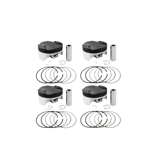 pljYocdO 4 Sätze Motorradteile Kolbensatz und Ringe 25 50 75 mm 75,25 mm 75,5 mm Kompatibel mit CBR1000 CBR1000RR 2004-2007(4 Sets (75.50mm)) von pljYocdO
