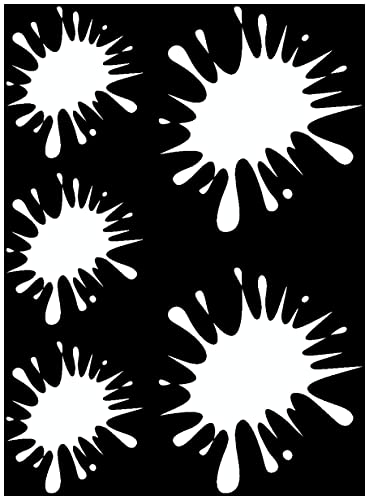 Samunshi® Farbklecks Aufkleber Klecks Sticker 5er Set 2x8x9cm,3x5x6cm weiß Samunshi® Farbklecks Aufkleber Klecks Sticker 5er Set 2x8x9cm,3x5x6cm weiß von Samunshi
