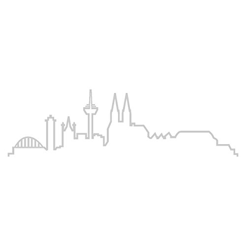 plot4u Köln Skyline Aufkleber Silhouette 20x5,8cm silbermetalleffekt plot4u Köln Skyline Aufkleber Silhouette 20x5,8cm silbermetalleffekt von plot4u