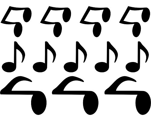 plot4u Musiknoten Wandaufkleber 12er Set schwarz plot4u Musiknoten Wandaufkleber 12er Set schwarz von plot4u