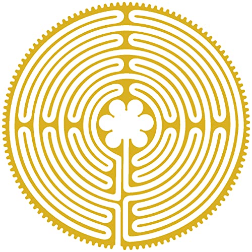 Samunshi® Wandtattoo Labyrinth von Chartres in 8 Größen und 25 Farben (30x30cm Gold) von Samunshi