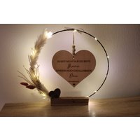 Muttertagsgeschenk Mit Beleuchtung Und Trockenblumen, Muttertagsgeschenkidee, Danke An Mama, Geschenk Für Die Beste Muttertag von plottedwithpassion