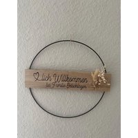 Personalisierter Türkranz Mit Namen Und Trockenblumen | Willkommensschild Familie Boho Deko Aus Holz Metallring Personalisierter Türkranz Mit Namen Und Trockenblumen | Willkommensschild Familie Boho Deko Aus Holz Metallring von plottervibes