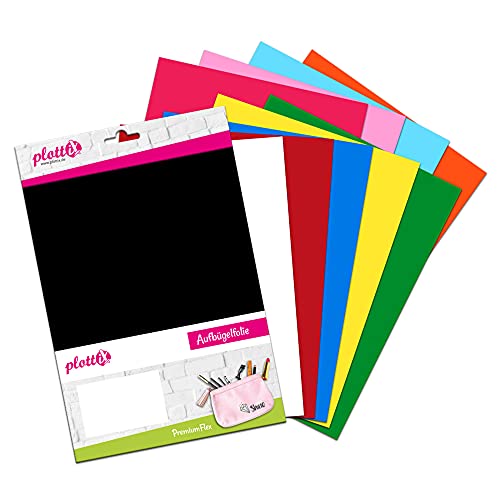 plottiX 101887 Aufbügelfolie, Mehrfarbig, 20 x 30cm von plottiX