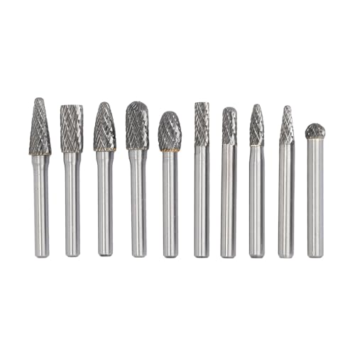 10pcs Rotationsdateien Bits Set Wolfram -Carbid -Dateien Bits für Metallholzschleife eingestellt von plplaaoo