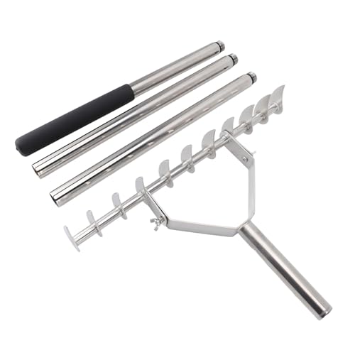 11 Zinken Garten Rake Edelstahl Einstellbares Griffbodenkultivierer Rake -Werkzeug zum Lösen von Boden, die Blattnivellrasen sammeln von plplaaoo