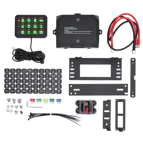 12 Bandenschalter Panel Bluetooth RGB Taste Circuit Control Relay System mit 100A -Leistungsschalter DC12-24V 12 Bandenschalter Panel Bluetooth RGB Taste Circuit Control Relay System mit 100A -Leistungsschalter DC12-24V von plplaaoo