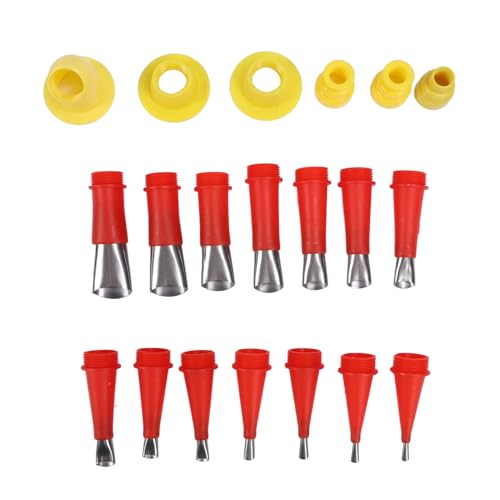 20 PCs Set Caulking Düse wiederverwendbares Edelstahl -Dessel -Düsen -Applikatoren mit 6 PCs Verbindungsbasen für Badezimmer Küchentür Fenster Waschbecken Dichtung von plplaaoo