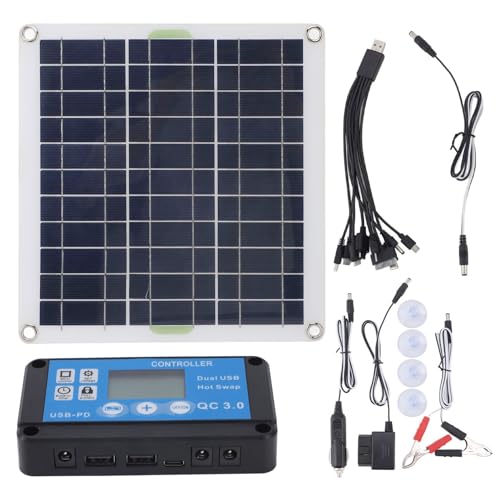 200W Solar Panel Kit mit Blue Controller OBD -Stecker Effizientes schnelles Laden für Camping -Outdoor -Reisen von plplaaoo