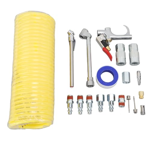 20pcs Air Blow Gun Accessoire Set Edelstahl Schnellanschluss Multifunktionales pneumatisches Werkzeug -Kit zur effizienten Reinigung und Wartung 20pcs Air Blow Gun Accessoire Set Edelstahl Schnellanschluss Multifunktionales pneumatisches Werkzeug -Kit zur effizienten Reinigung und Wartung von plplaaoo