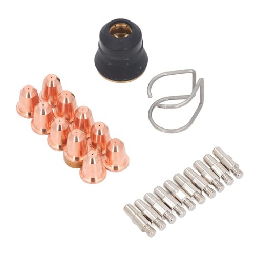 23pcs Set Plasmaschneider Torch Accessoire Kit PR0010 Elektroden PD0116-08 Düsenspitzen-Spacer-Handbuch und Stützkappe von plplaaoo