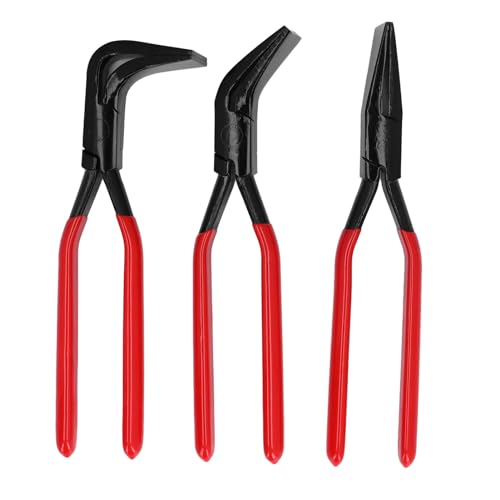 3 Stück Metallbiegezange, gerade, 45 Grad, 90 Grad Backen, Handfalzzange zum Biegen und Abflachen von Blechen von plplaaoo