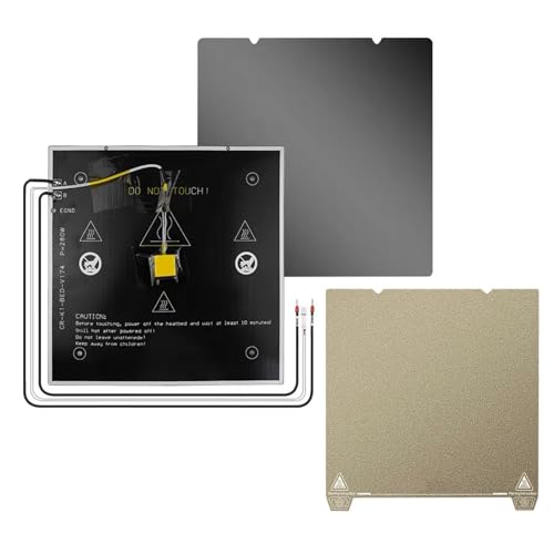 3D -Drucker erhitzte Bett Aluminiumdruckplattform mit doppelseitiger PEI -Blatt Hochtemperaturwiderstand 260 ° C für K1 K1C 235x235 mm 24 V 280W (1) (2) (3) von plplaaoo