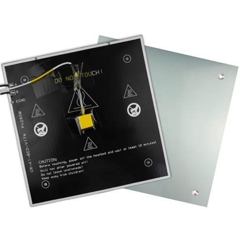 3D -Drucker erhitzte Bett Aluminiumdruckplattform mit doppelseitiger PEI -Blatt Hochtemperaturwiderstand 260 ° C für K1 K1C 235x235 mm 24 V 280W (1) von plplaaoo
