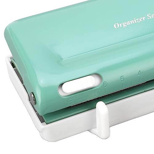 6 Hole Paper Puncher Abstand Verstellbarer Planer Hole Puncher für A4 A5 B5 A6 A7 Green Abs Iron 10 Blätter Kapazität Desktop Puncher Office School Arbeitsstudie Essential Tool von plplaaoo