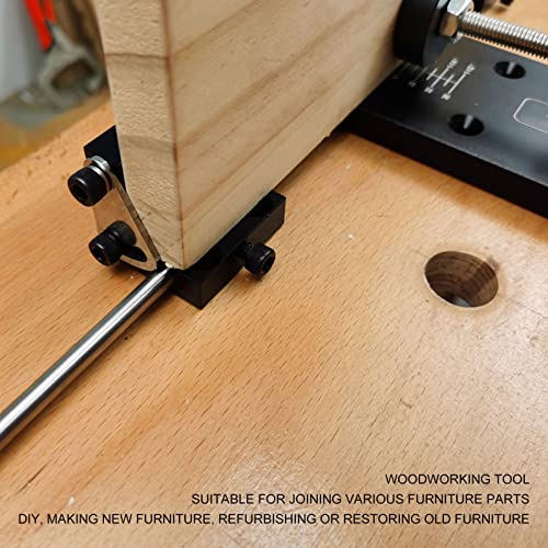 Aluminium -Taschenloch -Jig -System Kit Professionelles Hochleistungs -Tischlerei Holzbearbeitungstool mit Staubsammlung für DIY Carpentry Projects Möbel Schwarz machen von plplaaoo