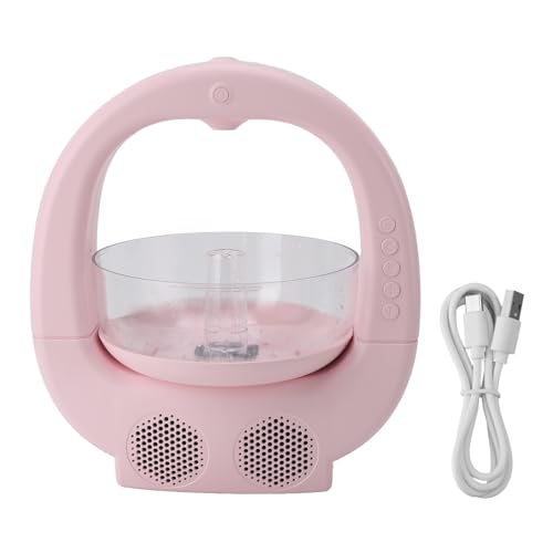 Anti -Schwerkraft -Luftbefeuchter cooler Mist Desktop Luftbefeuchter mit Bluetooth -Lautsprecher Fischtank Umgebungsleuchte hoher Nebelausgang für Schlafzimmer Office Home Decor (Rosenate) von plplaaoo