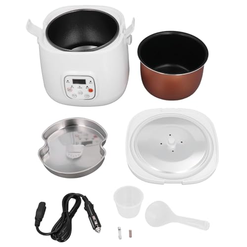 Auto Reiskocher 2L 12 V Schnellkochen Anti -Stick -Isolierung Reservierungsfunktion Gute Versiegelung mit Dampfplatten -Elektroreis Kochtopf für die Reise Auto Reiskocher 2L 12 V Schnellkochen Anti -Stick -Isolierung Reservierungsfunktion Gute Versiegelung mit Dampfplatten -Elektroreis Kochtopf für die Reise von plplaaoo