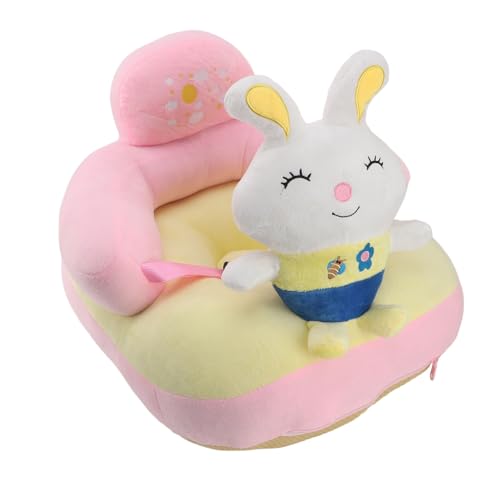 Babyunterstützung Sofa Stuhl Anti -Seiten -Turnvereinbarungswinkel bequemer Plüsch Lernen Sitzstuhl für Kleinkinder Innen im Freien Verwenden Sie weiches Plüschmaterial 45 x 50 cm (Hase) von plplaaoo