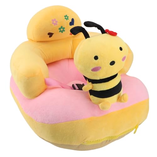 Babyunterstützung Sofa Stuhl Anti -Seiten -Turnvereinbarungswinkel bequemer Plüsch Lernen Sitzstuhl für Kleinkinder Innen im Freien Verwenden Sie weiches Plüschmaterial 45 x 50 cm (Bienendekoration) von plplaaoo