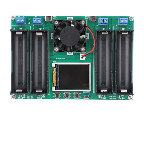 Batteriekapazitätstester 4 Kanal Automatische zyklische Ladungsladungsablöhne Batterie Batterieinteritätsmesser DC5V für LI -Ionen -NIMH -Batterien PCB -Material von plplaaoo