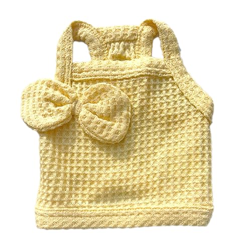 Cat Bowknot Strickwege weiche Baumwolle atmungsaktive Haustierpullover für kleine Hunde Katzen Frühling Sommer wandeln modisch süßes Outfit (XXL) von plplaaoo