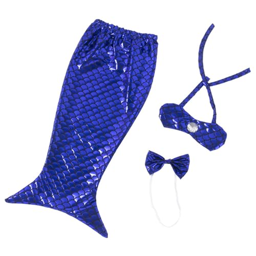 Cat Fishtail Kostüm Lustige Wiederverwendbare waschbare Größe Tierkleid Kostüm für Partyfoto -Prop Nettes Haustier -Outfit (Blau) von plplaaoo