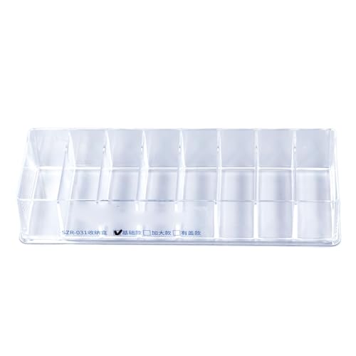 Clear Cable Management Box Organizer Transparent Storage Box für Kabel Ladegeräte Juwelier Büro Zubehör Zubehör Kunststoff 8 Fächer 25 cm x 8,3 cm x 4,1 cm von plplaaoo