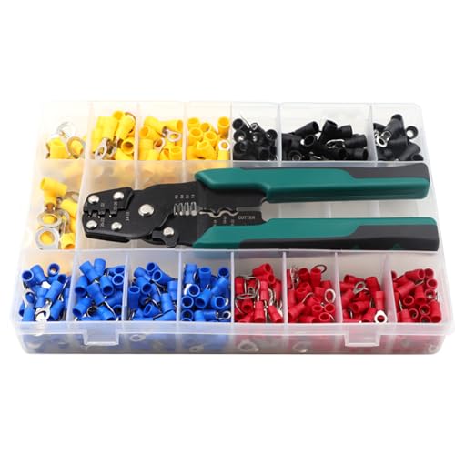 Crimping Tool Kit Draht Crimper mit Crimpabzange 520pcs Verkabelungsanterminaldrahtschneider und Crimp -Werkzeug für 0,75 6 mm² Draht von plplaaoo