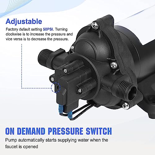 DC12V Elektrische Wasserpumpe hohe Effizienz Membran Selbstpriming Pumpe 8.4L Min 60psi 3,5 gpm Wasserlieferung Booster -Pumpe für Wohnmobile Schiffen Bewässerungsprinkler DC12V Elektrische Wasserpumpe hohe Effizienz Membran Selbstpriming Pumpe 8.4L Min 60psi 3,5 gpm Wasserlieferung Booster -Pumpe für Wohnmobile Schiffen Bewässerungsprinkler von plplaaoo