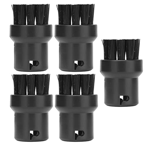 Dampfreiniger-Bürstenköpfe, Dampfmopp-Dampfmaschinenbürste, Dampfmaschinenbürsten-Set, 5-teiliges Dampfmaschinenbürsten-Set, schwarze Dampfreinigungsbürste, Ersatzbürste für SC1, von plplaaoo