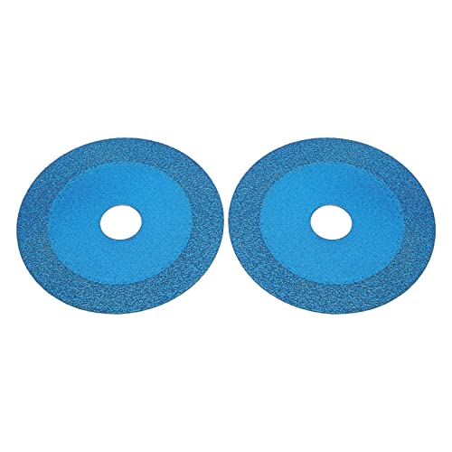 Diamantglas Schneidscheibe Hitzebeständiges inzwischen haltbarer Sägeblatt für Fliesen Keramik Jadestone 100 mm 2pcs High Mangandahl Stahl (Dunkelblau) von plplaaoo