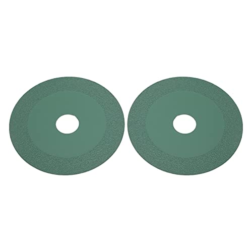 Diamantglas Schneidscheibe Hitzebeständiges inzwischen haltbarer Sägeblatt für Fliesen Keramik Jadestone 100 mm 2pcs High Mangandahl Stahl (Dunkelgrün) von plplaaoo