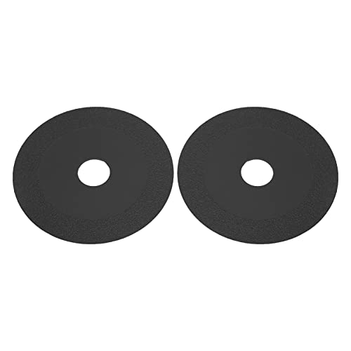 Diamantglas Schneidscheibe Hitzebeständiges inzwischen haltbarer Sägeblatt für Fliesen Keramik Jadestone 100 mm 2pcs High Mangandahl Stahl (Schwarz) von plplaaoo