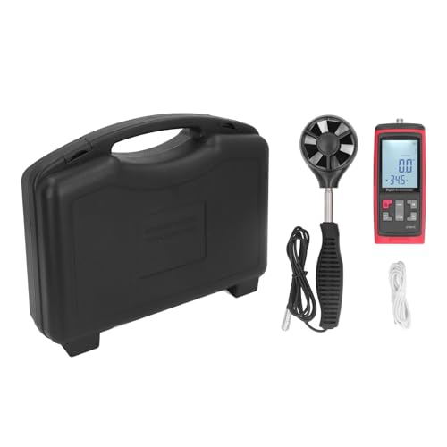 Digital Anemometer Windgeschwindigkeitsmesser CFM Luftströmungsmesser hohe Genauigkeit 5 Messeinheiten Extenzierbarer Sensor für HLK -Drohnen -Segelschießen messen von plplaaoo