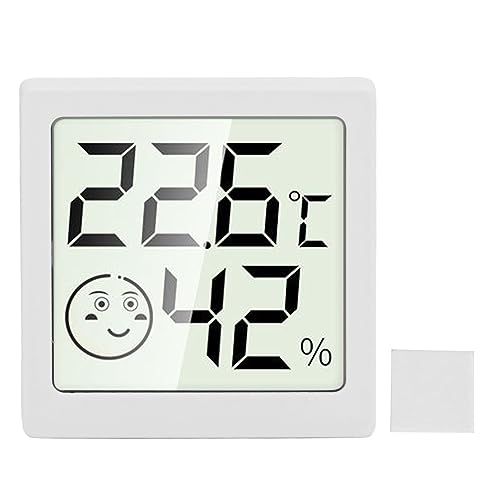 Digital Hygrometer Innenthermometer Raumthermometer und Feuchtigkeitsanzeige hohe Genauigkeit Mini Digitales Thermometer Hygrometer für Home Office Laboratory ABS -Material (Weiß) von plplaaoo