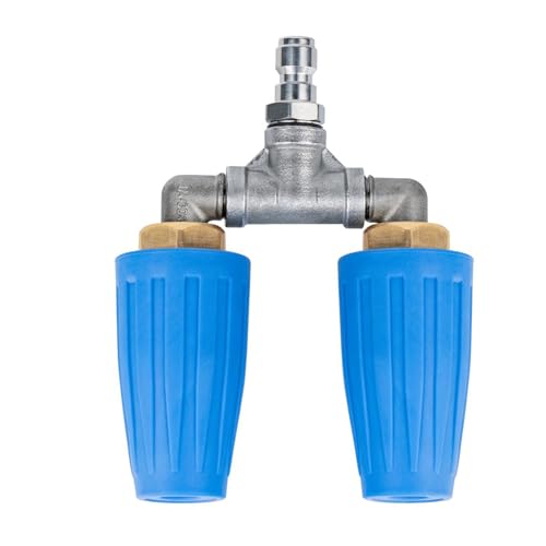 Druckreiniger Dual Turbo Düse 2 mm Loch 4 bis 6 Gpm 4000psi Druckscheibe Drehspitze mit 1/4 Zoll Schnellanschluss Druckreiniger Dual Turbo Düse 2 mm Loch 4 bis 6 Gpm 4000psi Druckscheibe Drehspitze mit 1/4 Zoll Schnellanschluss von plplaaoo