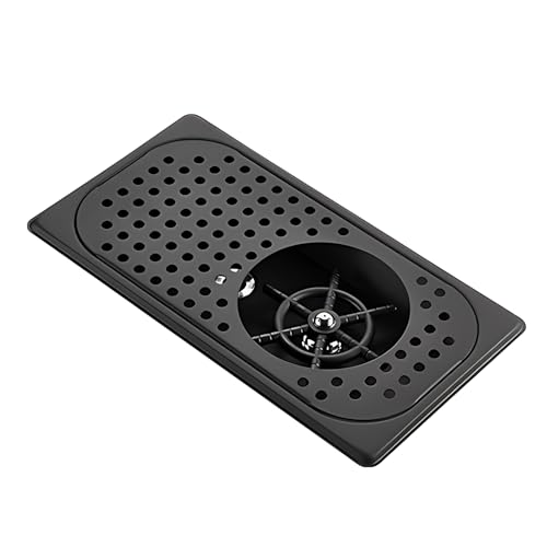 Eingebauter Glasspül für Küchenspüle Edelstahlflaschen Waschmaschine Automatische Multi -Loch -Sprühbecher Waschmaschine mit Entwässerungsloch für Bar Cafe Restaurant Küchenspüle (Schwarz) von plplaaoo