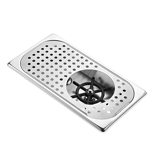 Eingebauter Glasspül für Küchenspüle Edelstahlflaschen Waschmaschine Automatische Multi -Loch -Sprühbecher Waschmaschine mit Entwässerungsloch für Bar Cafe Restaurant Küchenspüle (Silber) von plplaaoo