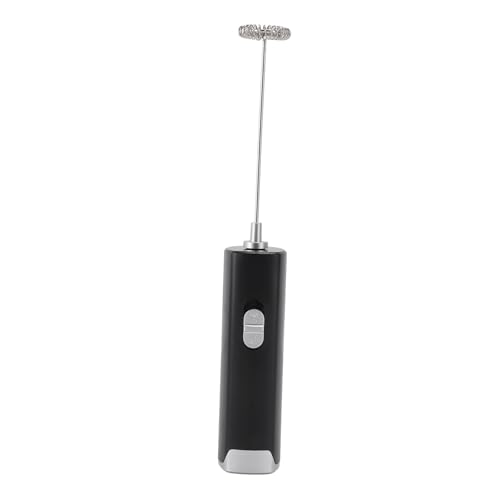Elektrische Milch Frother Handheld Professional leistungsstarke effizientes Wischen multifunktional schnurloses, ruhiges tragbares Design für Kaffee -Lattes Heiße Schokolade ABS (Carbon Schwarz) von plplaaoo